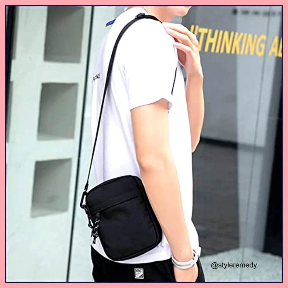 Water Resistant Mini Messenger Bag Crossbody Sling Fanny Pack